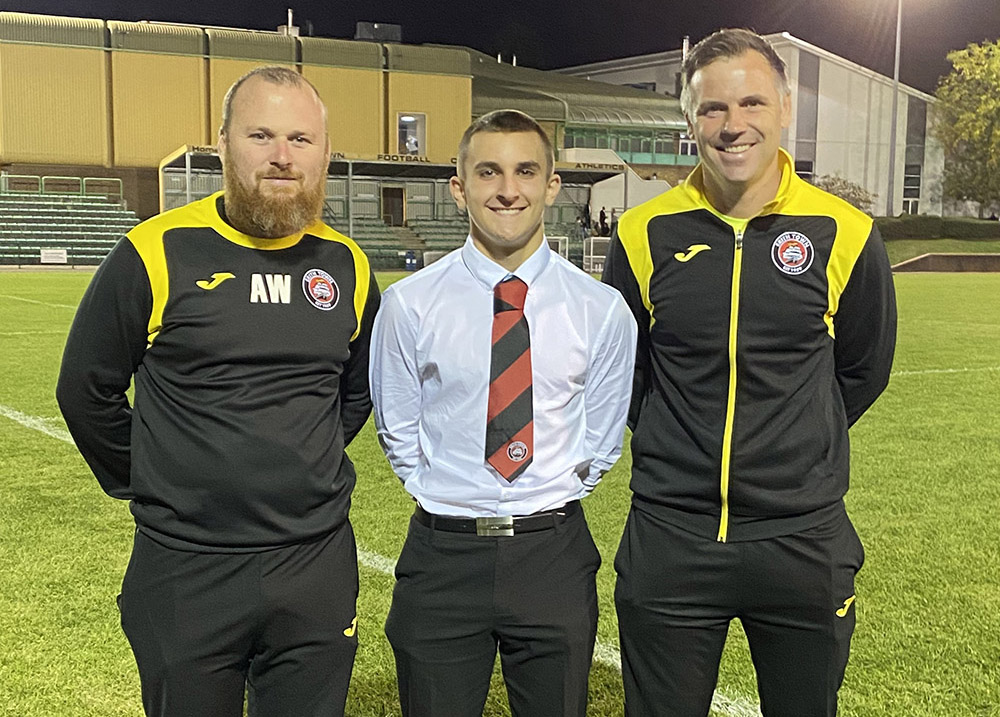 Alfie Eldridge with Adam Woodward and Dave Chatwin