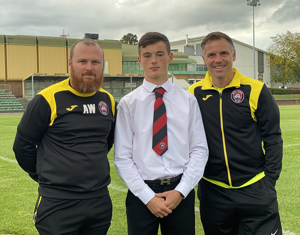 Harry Lawrence with Adam Woodward and Dave Chatwin