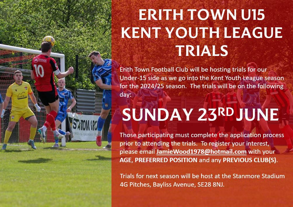 Under 15s Kent Youth League trials, 23rd June 2024