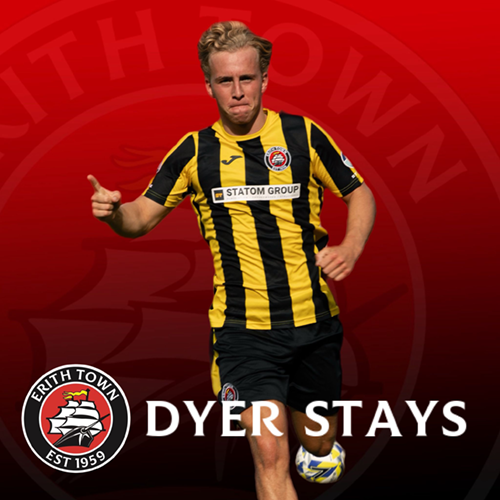 James Dyer signs a new deal with Erith Town for 2024/25