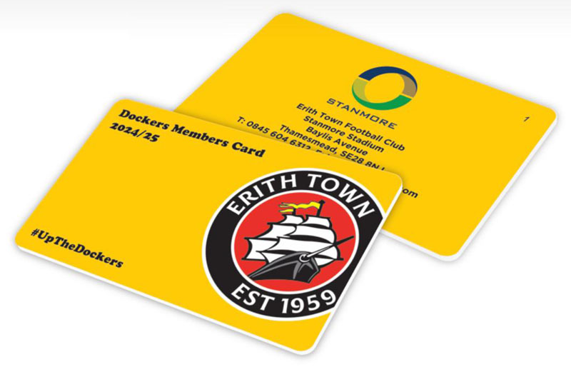 Erith Town membership Card 2024/25