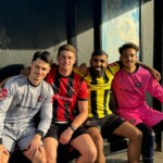 New kit photo, with (L to R) Tommy, Harry Ryan and Nathan