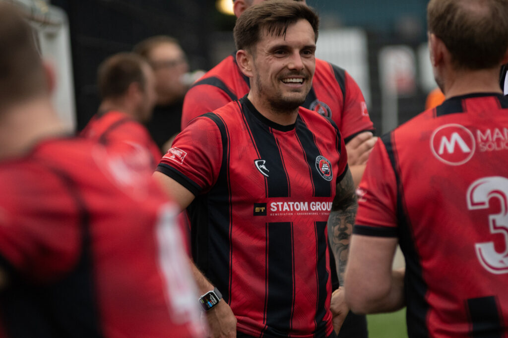 Statom charity match red jersey players