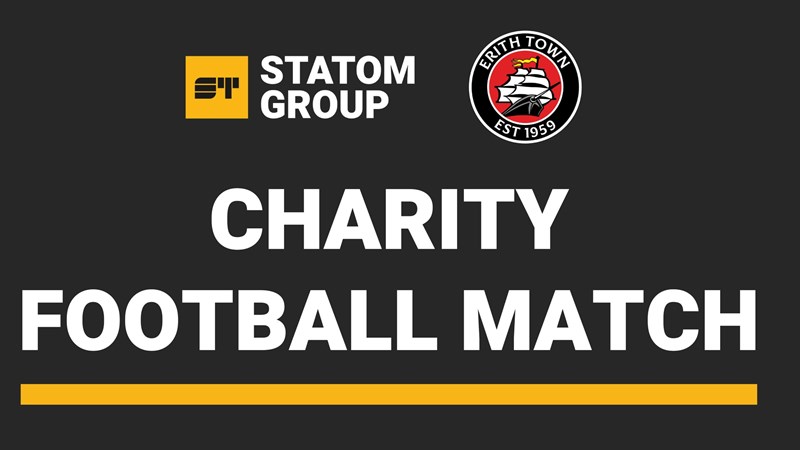 Statom and Erith Town Charity Football Match banner
