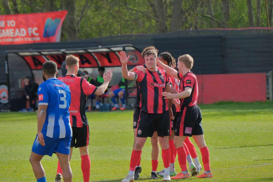 Harry Taylor celebrates his goal